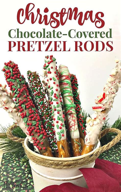 Christmas Chocolate Covered Pretzel Rods Recipe Easy Holiday Treat