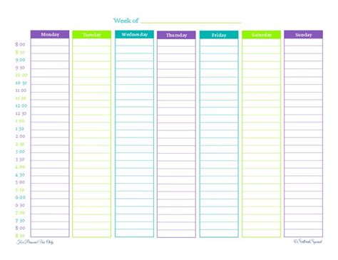 Time Block Schedule Template Printable Schedule Template