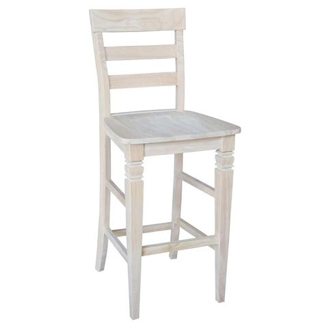 12 best modern farmhouse bar stools. International Concepts 30 in. Unfinished Wood Bar Stool-1S ...