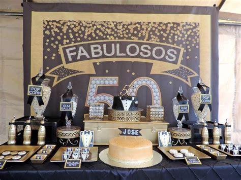 Black And Gold Tuxedo Birthday Party Ideas Photo 2 Of 39 Moms 50th