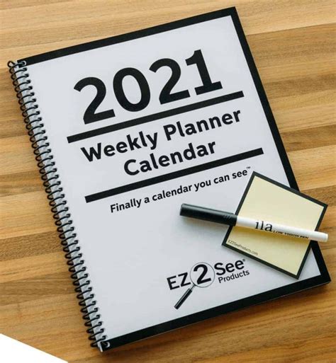 Ez2see® Large Print Weekly Calendar Prevent Products Inc
