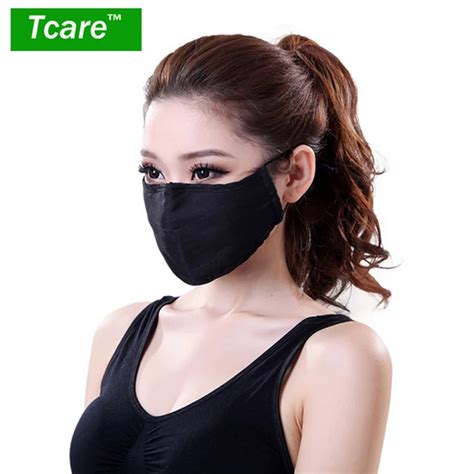 Cotton Pm Black Mouth Mask Anti Dust Mask Activated Carbon Filter Windproof Mouth Muffle