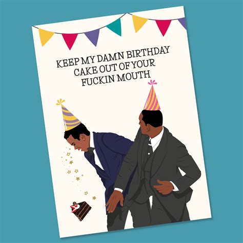 Sleazy Greetings Funny Birthday Card Meme For Him Her Men Women Keep My Age Out Your Mouth Slap