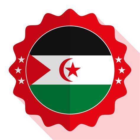 Sahrawi Arab Democratic Republic Quality Emblem Label Sign Button