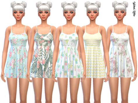 Cute Strap Mini Dress Mesh Needed The Sims 4 Catalog