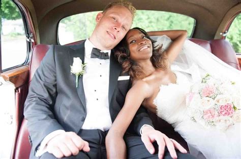 real weddings {new york} nadine and adam blush wedding black woman white man interracial couples