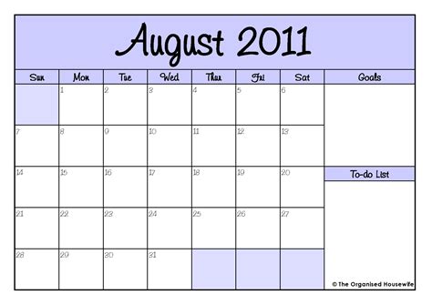 Free Printable 2011 Calendars Sponsor Shoutout The Organised