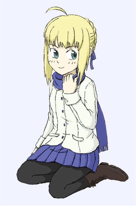 mecha knee socks メカニーソ on twitter saber from fate in her winter clothes commission for