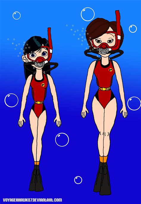Violet And Helen Parr Scuba Diving By Voyagerhawk87 On Deviantart