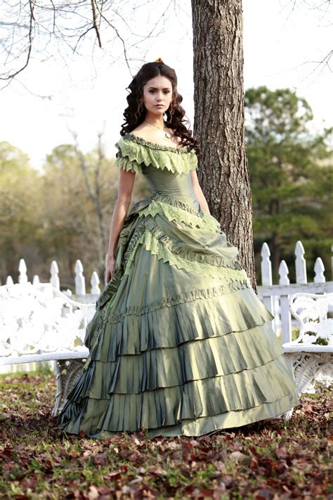 Katherine Pierce Nina Dobrev Vampire Diaries 1864 Pastel Green