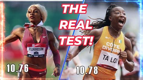 Wow Shacarri Richardson Battles Ta Lou In Her Real 100m Test At Los