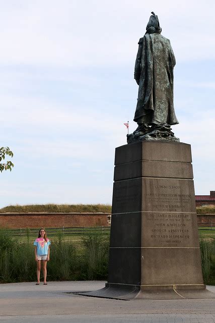 Emily With Statue Of Major George Armistead The Commander Of Fort