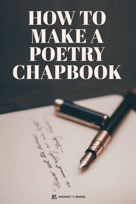 How To Make a Poetry Chapbook | Hooked to Books | Chapbook, Poetry
