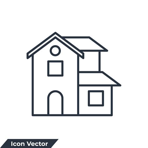 Villa Building Icon Logo Vector Illustration Villa Symbol Template For