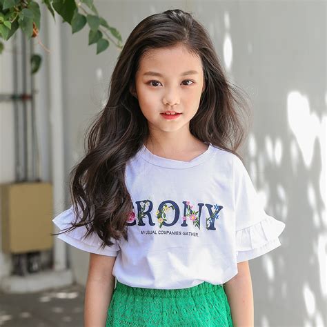 Summer Girls Tops Kids Clothing For Girls 10 Years 2018 New Flare