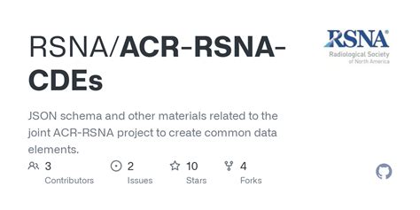 GitHub RSNA ACR RSNA CDEs XML Schema And Other Materials Related To