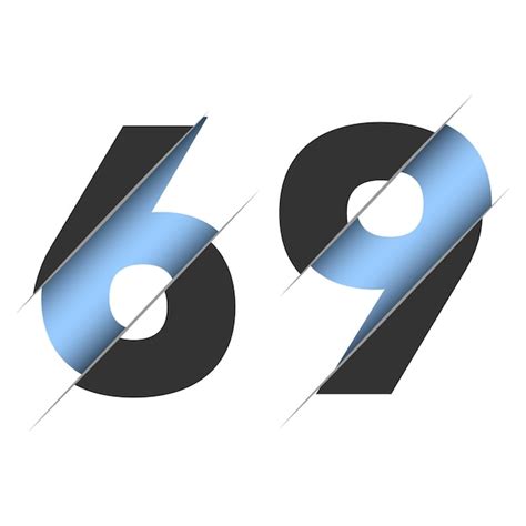 Premium Vector 69 Number 3d Cut Design Icon For Celebration Design