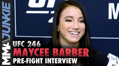 Ufc 246 Maycee Barber Pre Fight Interview Youtube