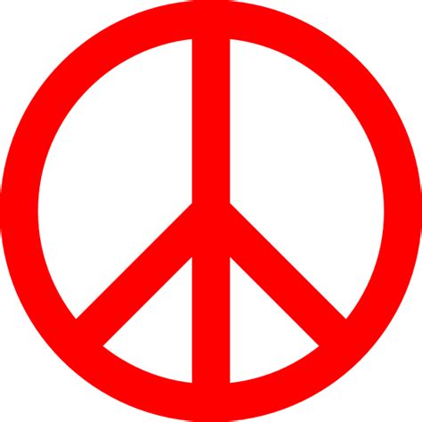 Red Peace Sign Clip Art At Vector Clip Art Online Royalty