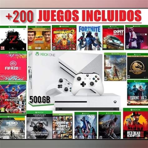 Xbox One S 500 Gb Más De 200 Juegos Para Instalar Y Jugar 1100000