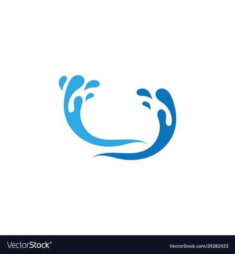 Water Splash Logo Template Royalty Free Vector Image