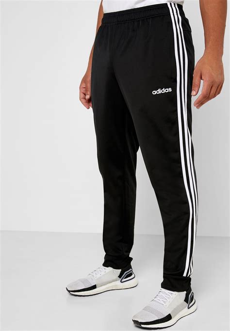 Buy Adidas Black Essential 3 Stripe Sweatpants For Men In Mena Worldwide
