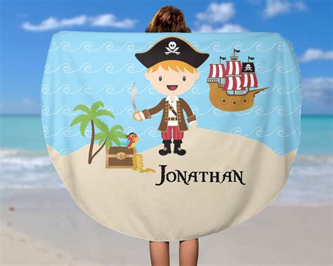 Check out our pirate bath towel selection for the very best in unique or custom, handmade pieces from our shops. Pirate Scene Round Beach Towel (Personalized) - YouCustomizeIt