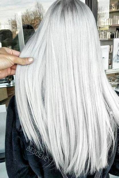 Ash Blonde Hair Colors We Love Grey Hair Color Colored