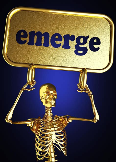Emerge Word And Golden Skeleton 7390031 Stock Photo At Vecteezy