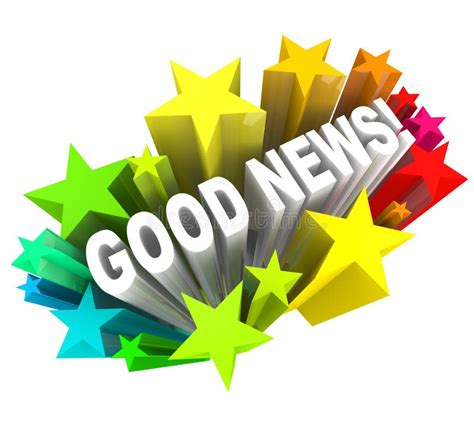 Good News Announcement Message Words In Stars Stock Photography Image