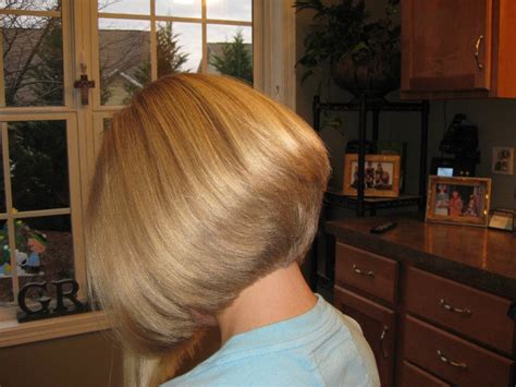 In addition to the many shampoos, conditioners and hair loss products, flattering haircuts and hairstyles can make a world of difference when it comes to hair loss. Nice Stacked Bob Cut after Locks-Of-Love donation. - Yelp