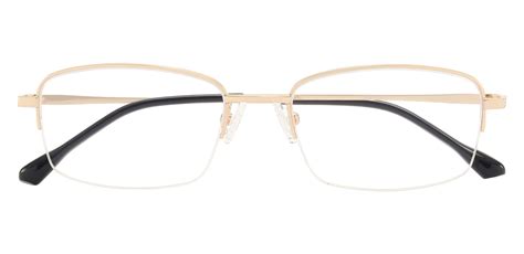 Lima Rectangle Prescription Glasses Gold Mens Eyeglasses Payne