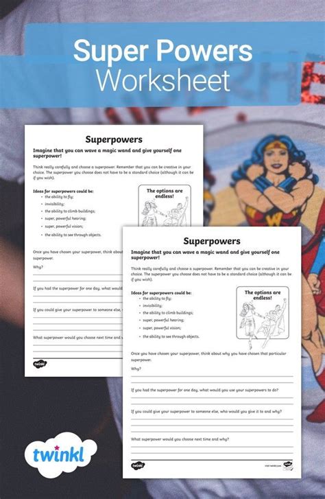 Super Powers Worksheet Super Powers Primary Teachers Teaching Resources