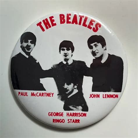 Vintage 1960s The Beatles Pin 35 Badge Band Button Paul Mccartney