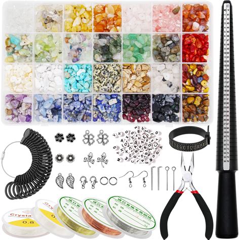 Hxxf Ring Making Kit With Crystals Pcs Jewelry Making Kit With