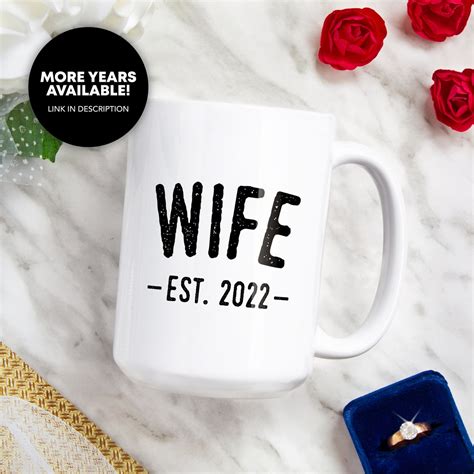 Wife Est 2022 Coffee Mug Promoted to Wife Gift for New Wife | Etsy