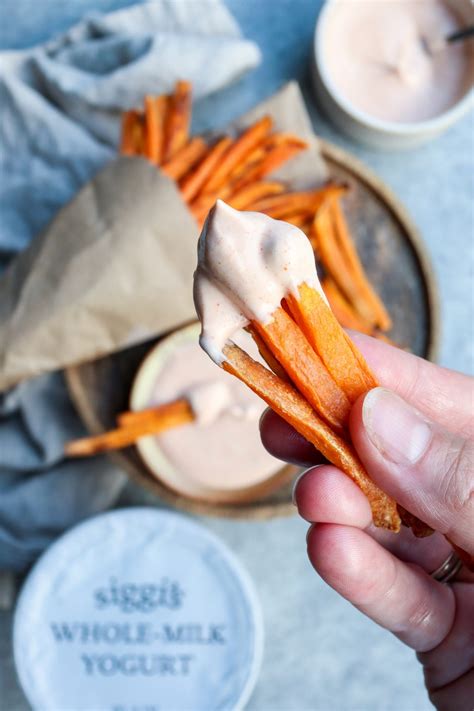 We usually like to have them with ketchup, hot sauce, or sriracha. easy baked sweet potato fries with best ever fry dip ...