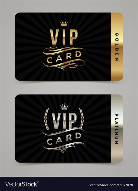 You'll earn at least 5% back in vip points for discount on future lego purchases and your points go even further when using them on other rewards. Golden and platinum vip card template Royalty Free Vector