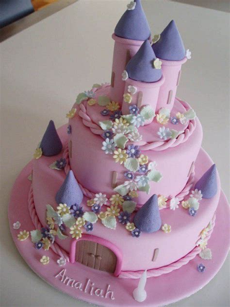 Gâteau Danniversaire Chateau Rose Disney Fille Enfant Princess