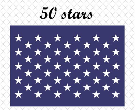 50 Stars Svg 50 Stars Svg Files Union 50 Stars Svg American Etsy