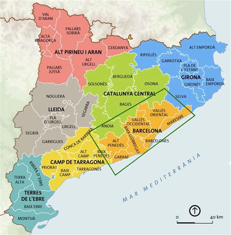 Barcelona España Mapa Mapa De Rios