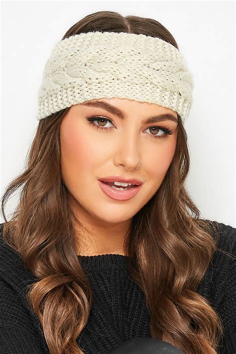 Cream Cable Knitted Headband Yours Clothing