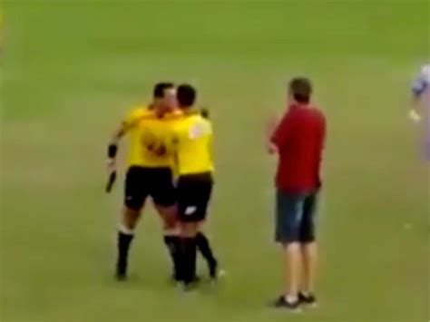 Watch Brazilian Soccer Referee Pulls Gun Mid Match After Being Kicked Punched