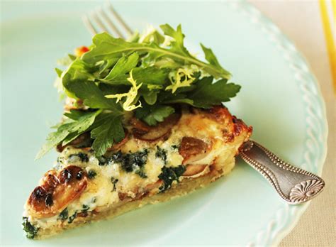 Mushroom And Spinach Quiche With Shredded Potato Crust And The Top 10