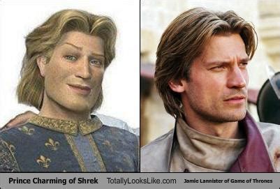 Prince Charming Of Shrek Totally Looks Like Jamie Lannister Of Game Of Thrones Totally