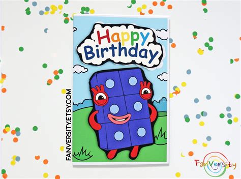 Numberblocks Happy Birthday Card Etsy In Happy Birthday Images And Photos Finder