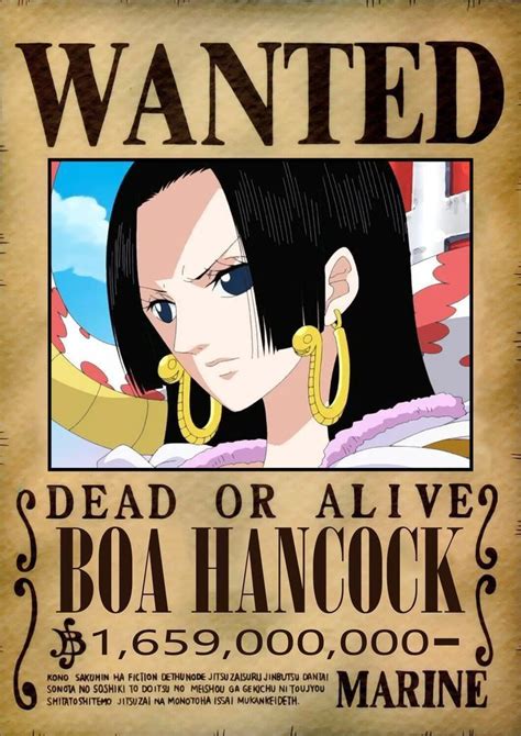 Wanted Boa Hanckoc En 2022 One Piece Recompensas Personajes De One Piece One Piece