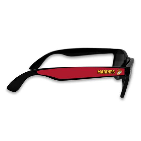 u s marines sports retro rimmed black sunglasses military republic