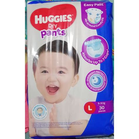 Huggies Dry Large Pants 30 Pieces Shopee Philippines