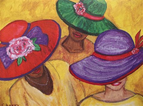 All About Hats Painting By Sandra Jones